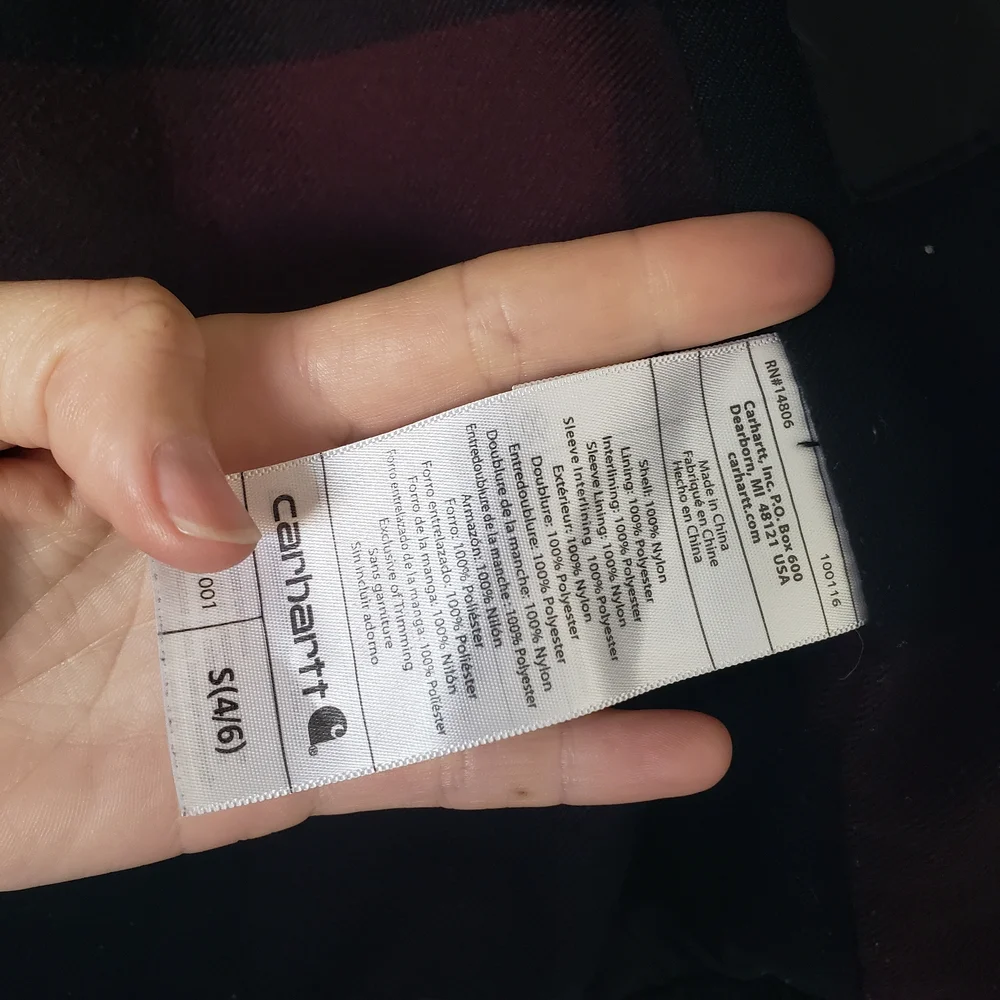 Carhartt Jacket Womens Amoret Black Puffer Coat Quilted #45 - Picture 8 of 12